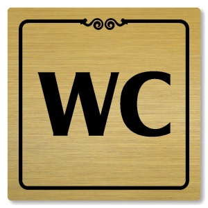 WC, 100x100mm, zlatá, Texas